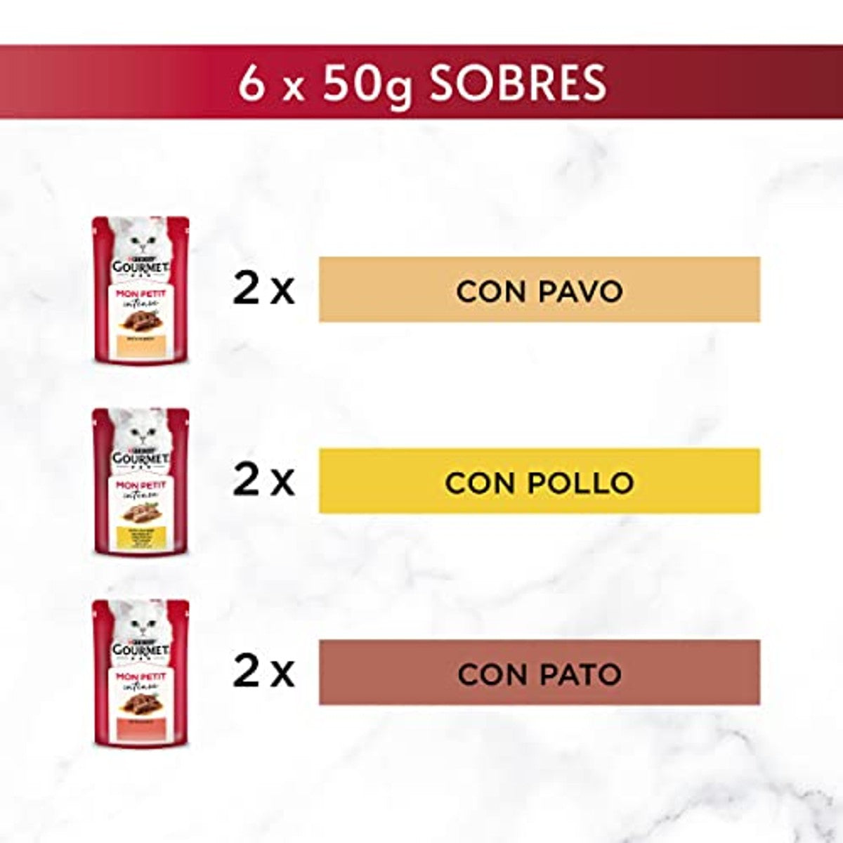 Purina Gourmet Mon Petit natvoer kattenvoer 8 x 6 x 50 g - 6-pack