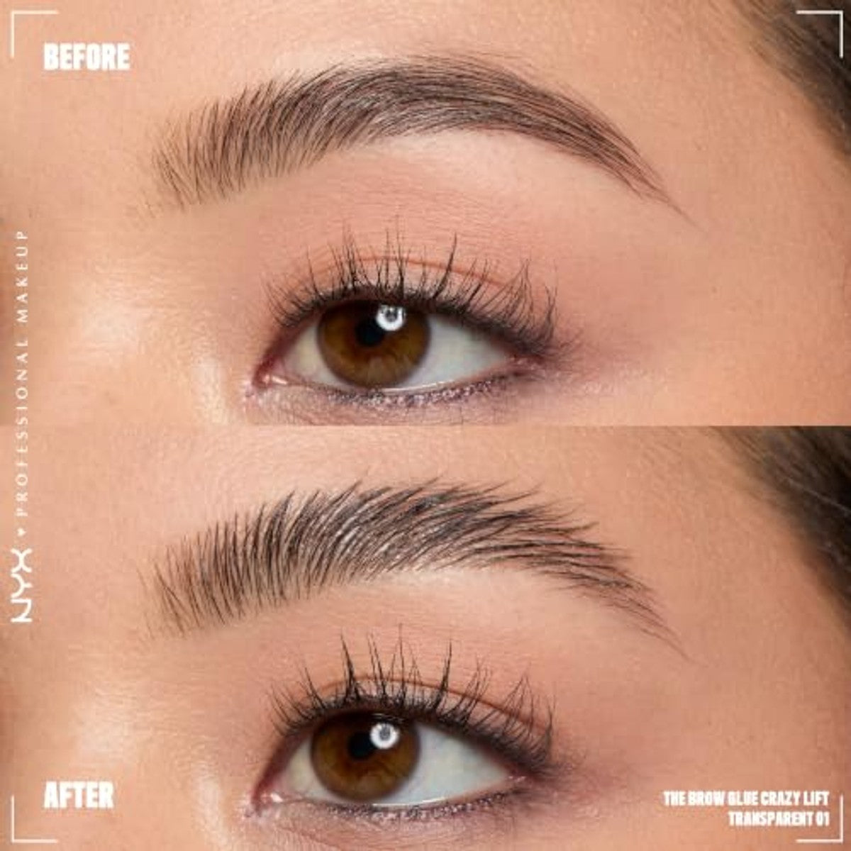 NYX Professional Makeup Brow Glue Crazy Lift, Ultra sterke wenkbrauwgel, voor maximaal 24 uur houdbaarheid, 7 ml – NYX PROFESSIONAL MAKEUP