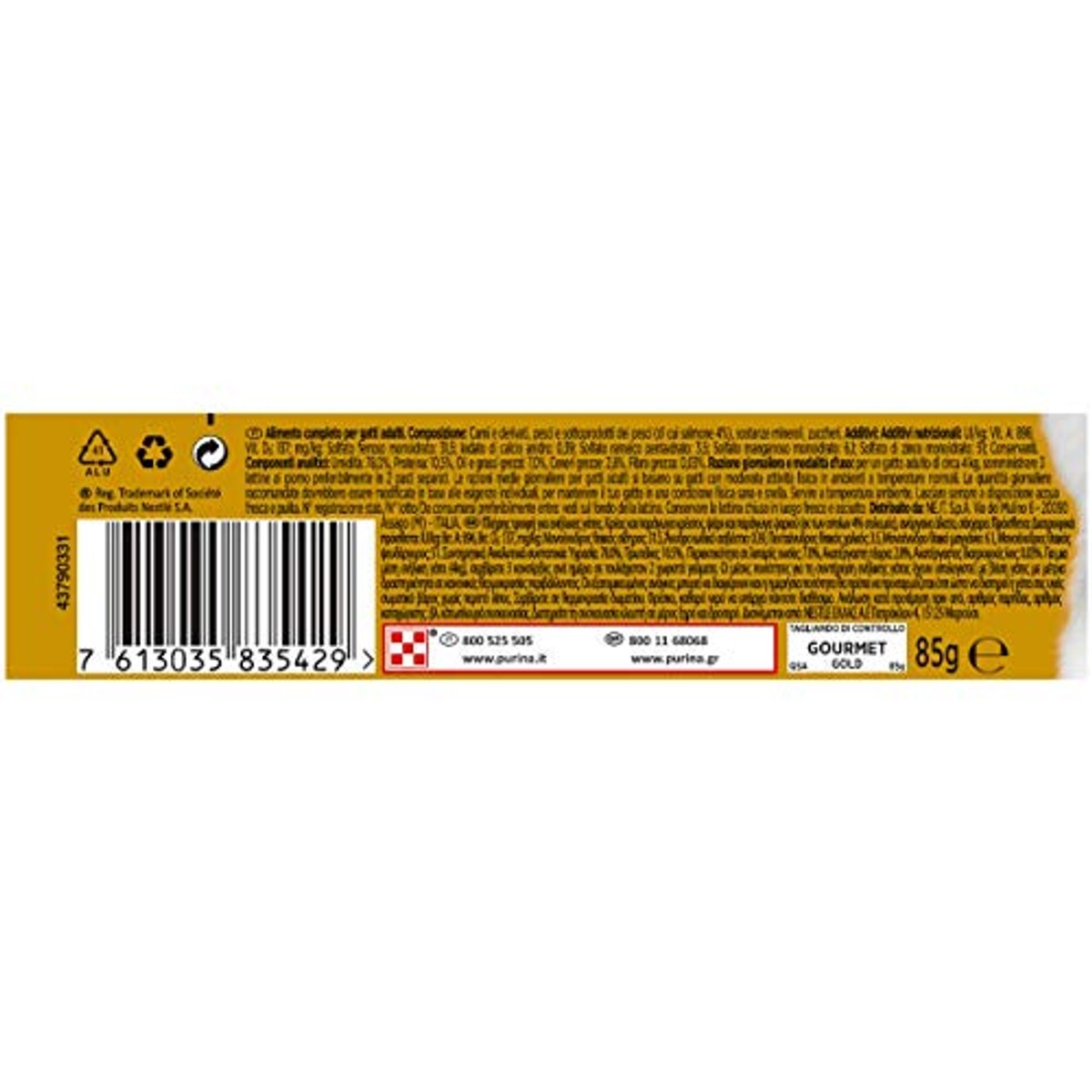 Purina Gourmet Gold Zachte Hartjes natvoer kattenvoer Zalm 24 x 85 g - 3-pack