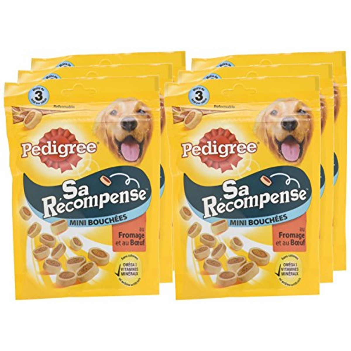 Pedigree Belonung - Mini Bites Beef & Cheese Dog, 6 140g verpakking Treats – Pedigree