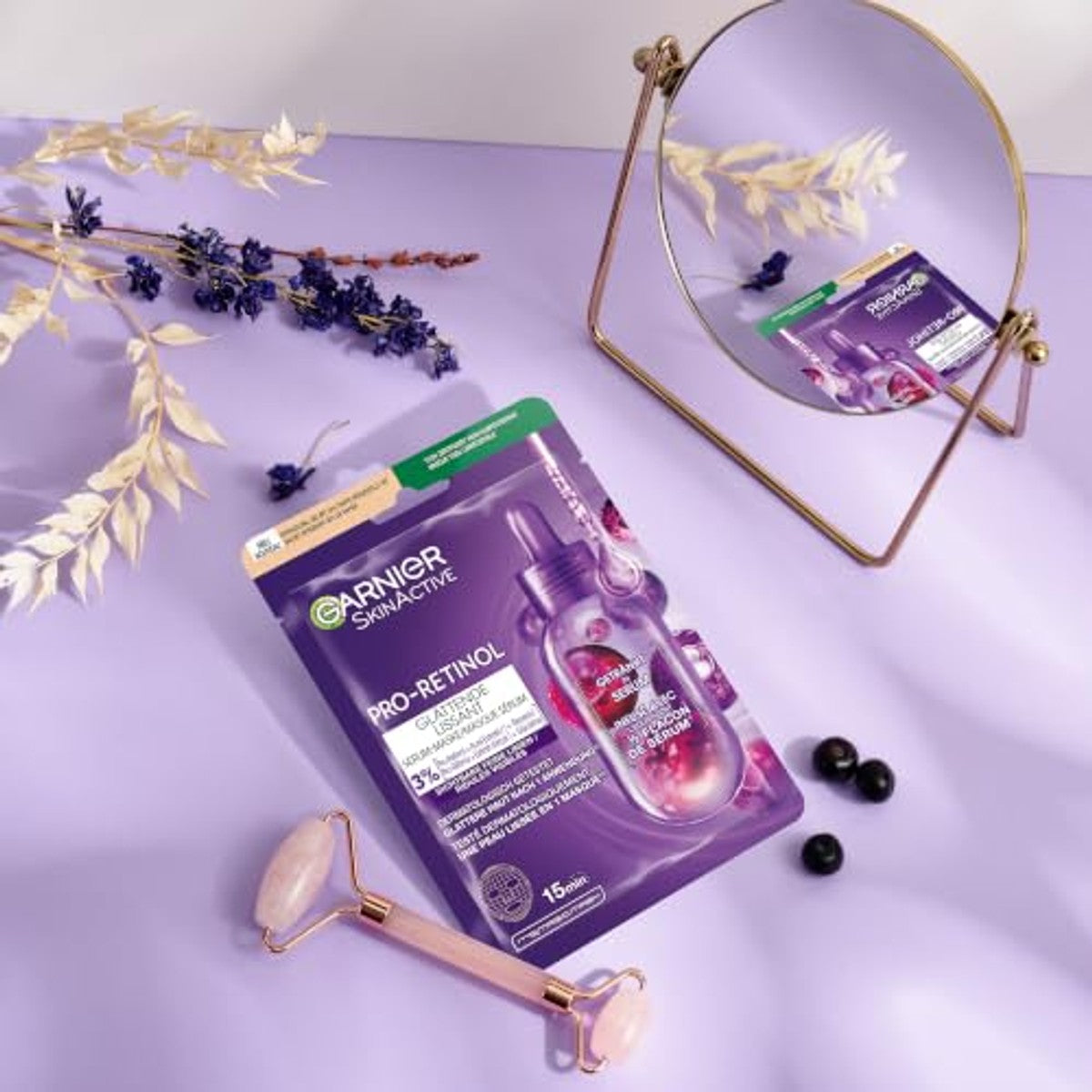 Garnier SkinActive Pro-retinol gladmakend serummasker - 6-pack