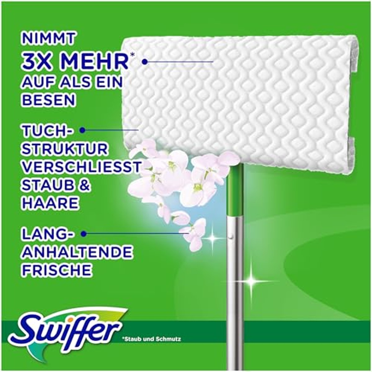Swiffer Vloerwisser 1 x starterset, 16 x droge, 8 x natte navullingen - 6-pack