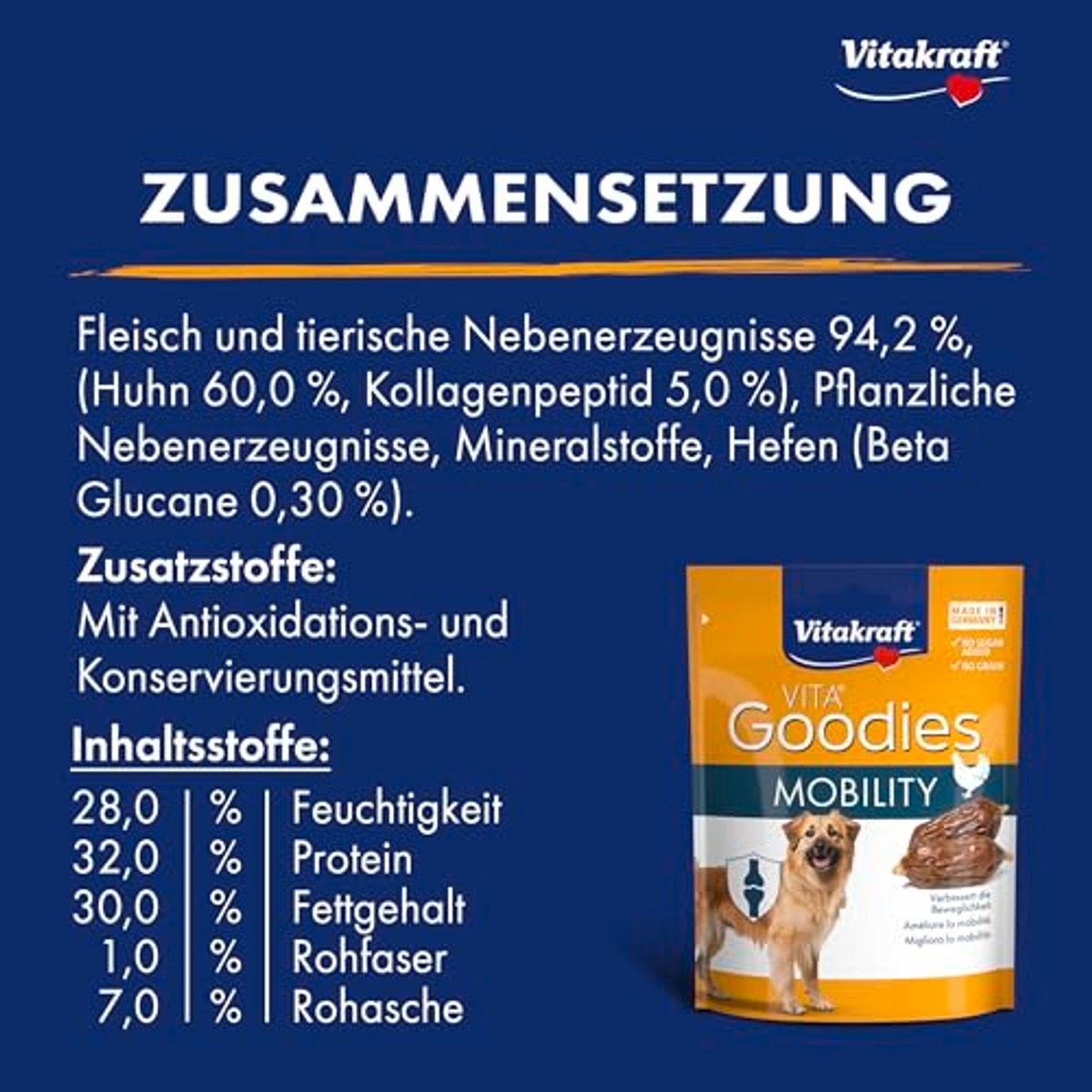 Vitakraft Goodies Mobility hondensnack 1 x 60 g - 6-pack