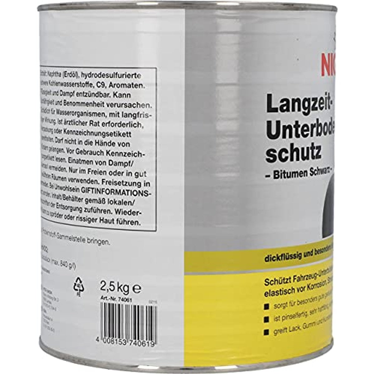 NIGRIN 74061 anti-corrosielaag wagenbodem 6 x 2,5 kg - Voordeelverpakking