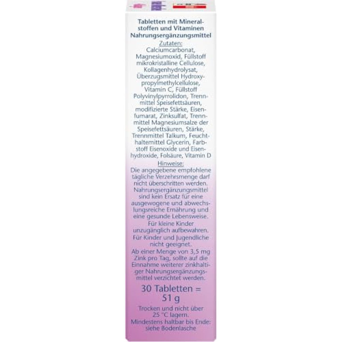 Doppelherz Vrouwen Mineralen + Collageen 30 Tabletten - 3-pack