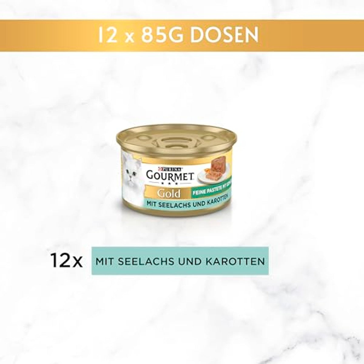 Purina Gourmet Gold Fine Pâté natvoer kattenvoer koolvis 12 x 85 g - 3-pack