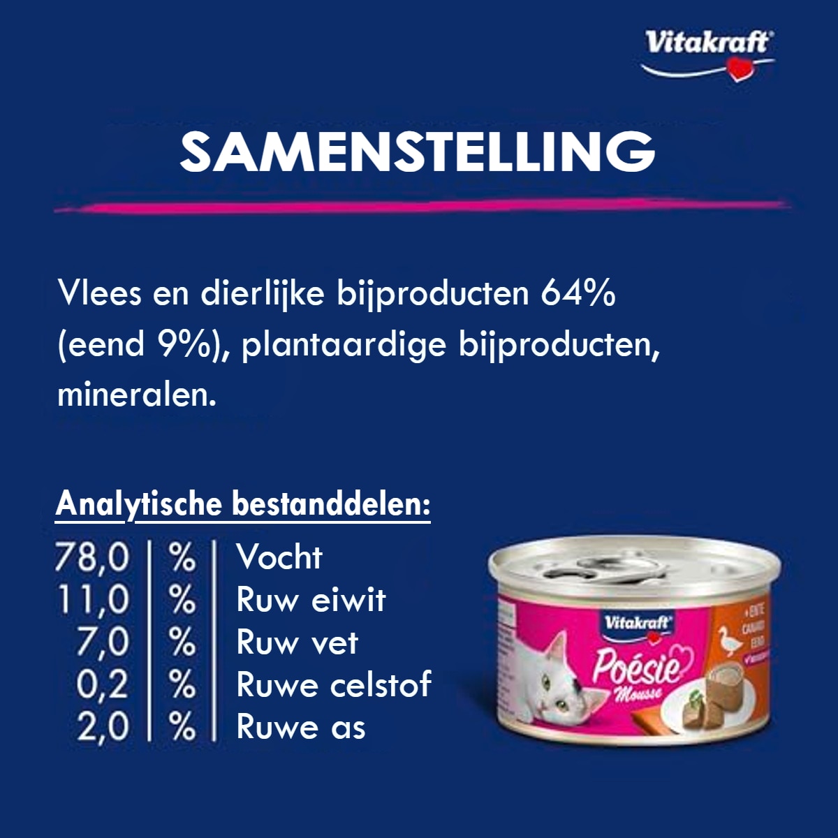 Vitakraft Poésie Mousse natvoer kattenvoer eend 12 x 85 g - 6-pack – foto 5