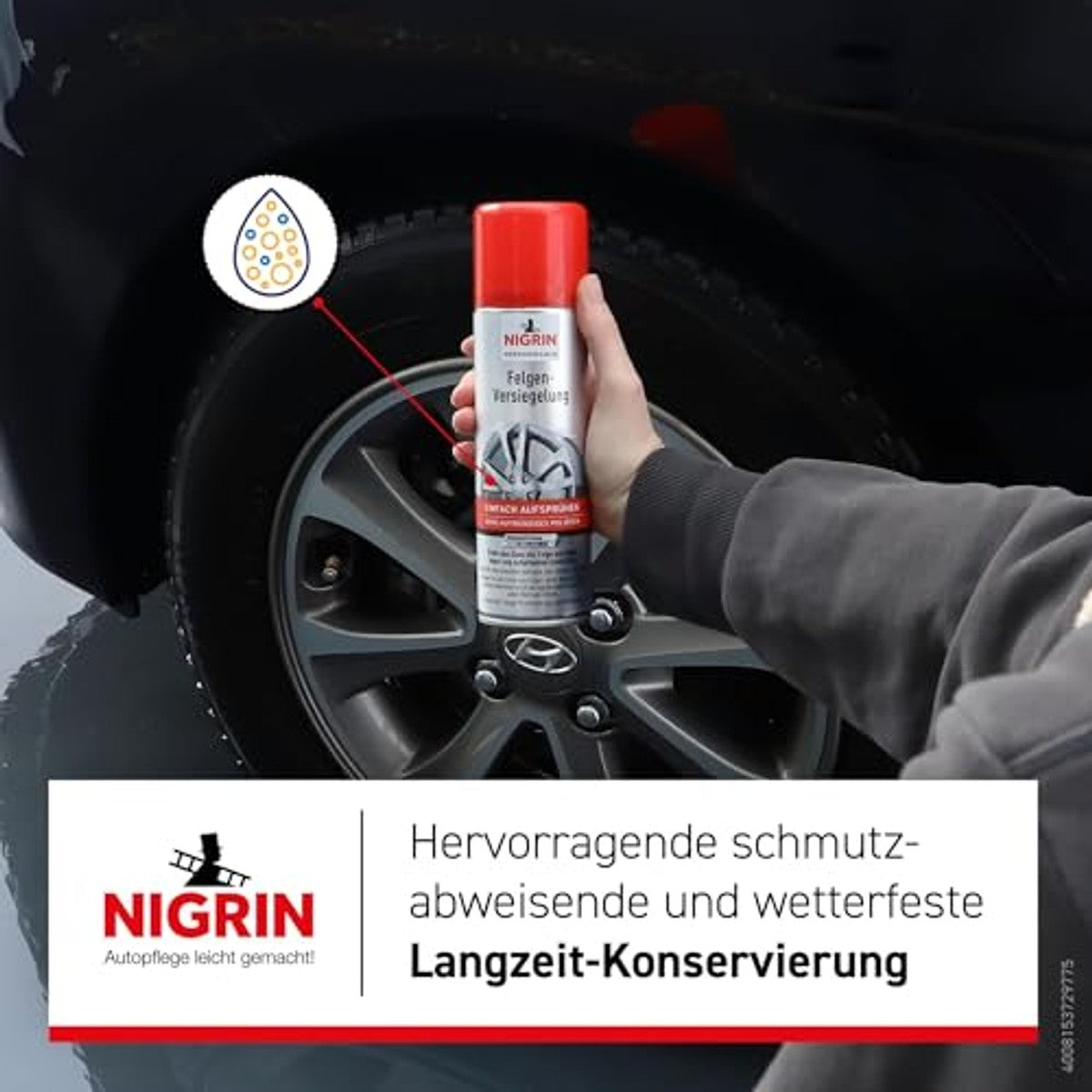 NIGRIN Aerosol velgenverzegeling rood 3 x 300 ml - Voordeelverpakking