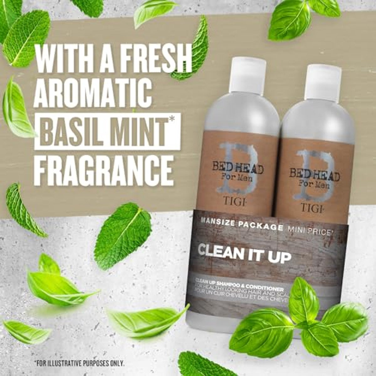 TIGI Bed Head for Men Clean-up Shampoo & Conditioner Set 2 x 750 ml - 3-pack