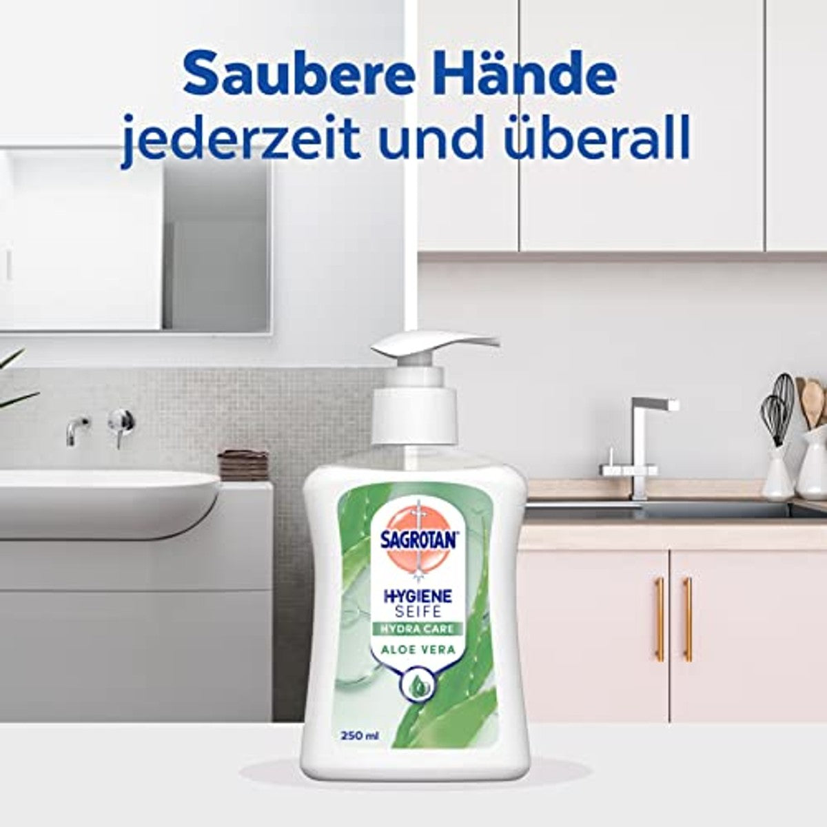 Sagrotan handzeep aloë vera set 1 x 250 ml + 6 x 500 ml - 3-pack