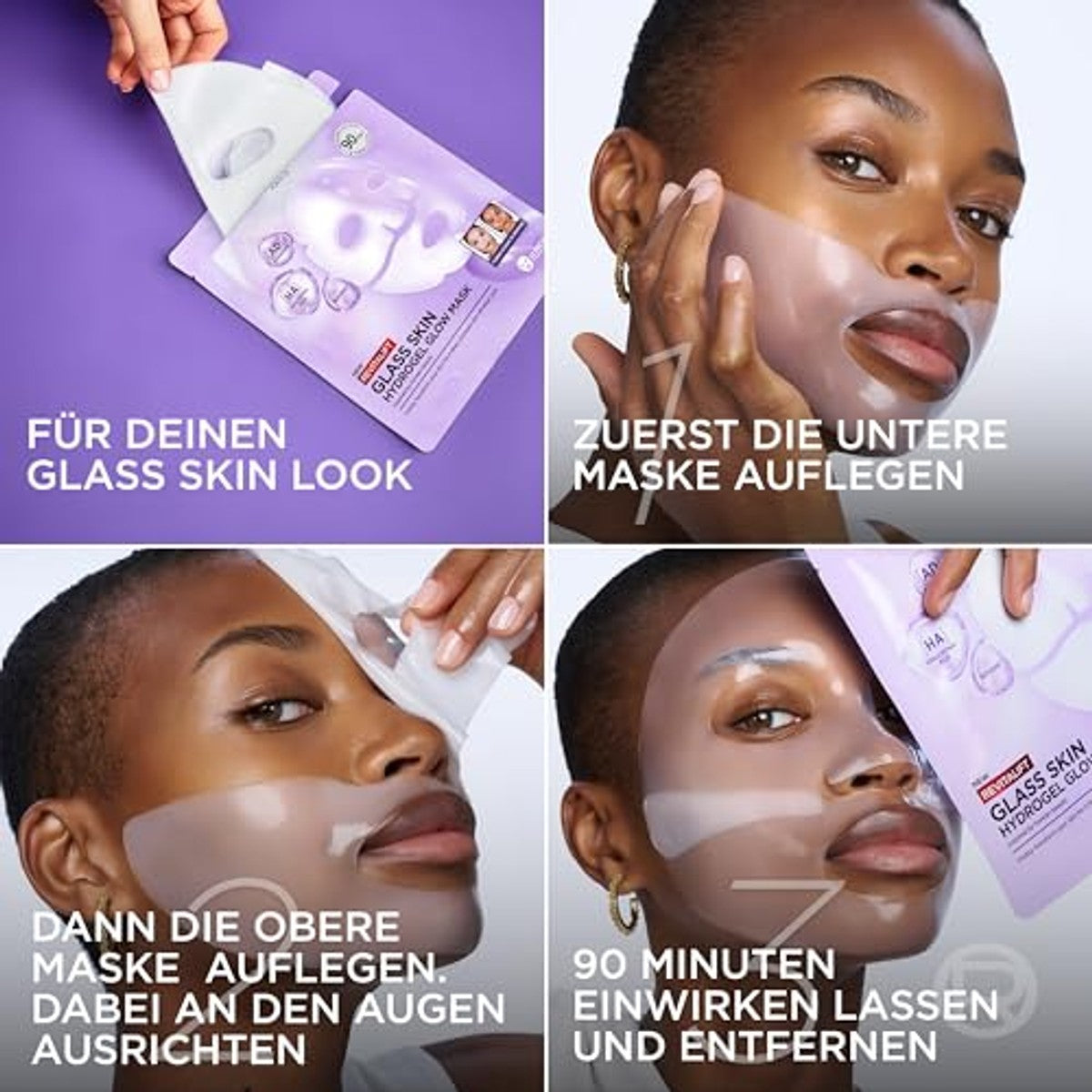 L'Oréal Paris Revitalift Filler Glass Skin Hydrogel Maskerbox 6 x 100 g - Voordeelverpakking