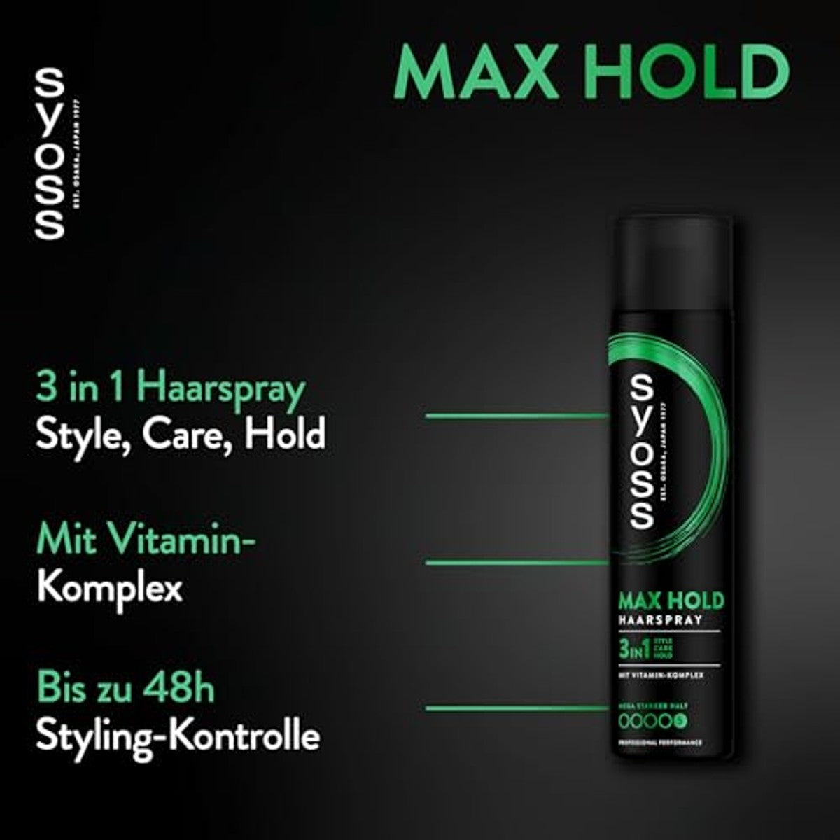Syoss Haarspray Max Hold houdgraad 5 3 x 400 ml - Voordeelverpakking