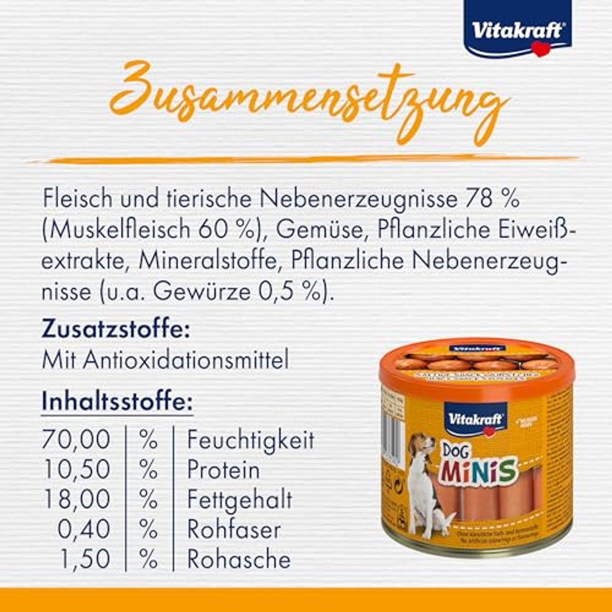 Vitakraft Dog Minis hondensnack gevogelte en varkensvlees 1 x 120 g - 3-pack