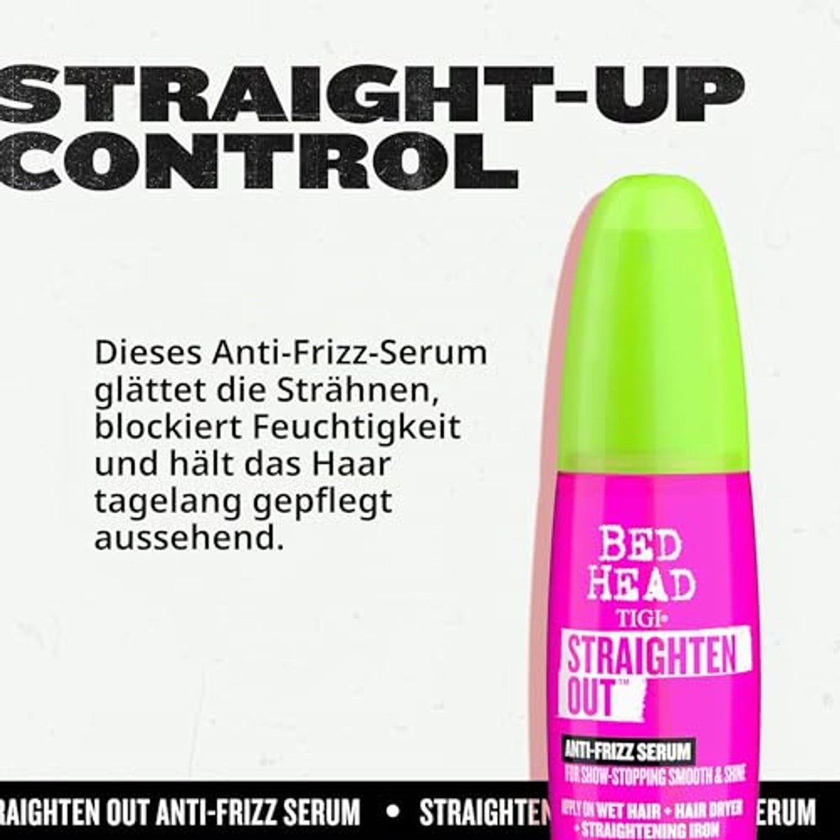 TIGI Bed Head Straighten Out Anti-Kroes Haarserum 100 ml - 3-pack