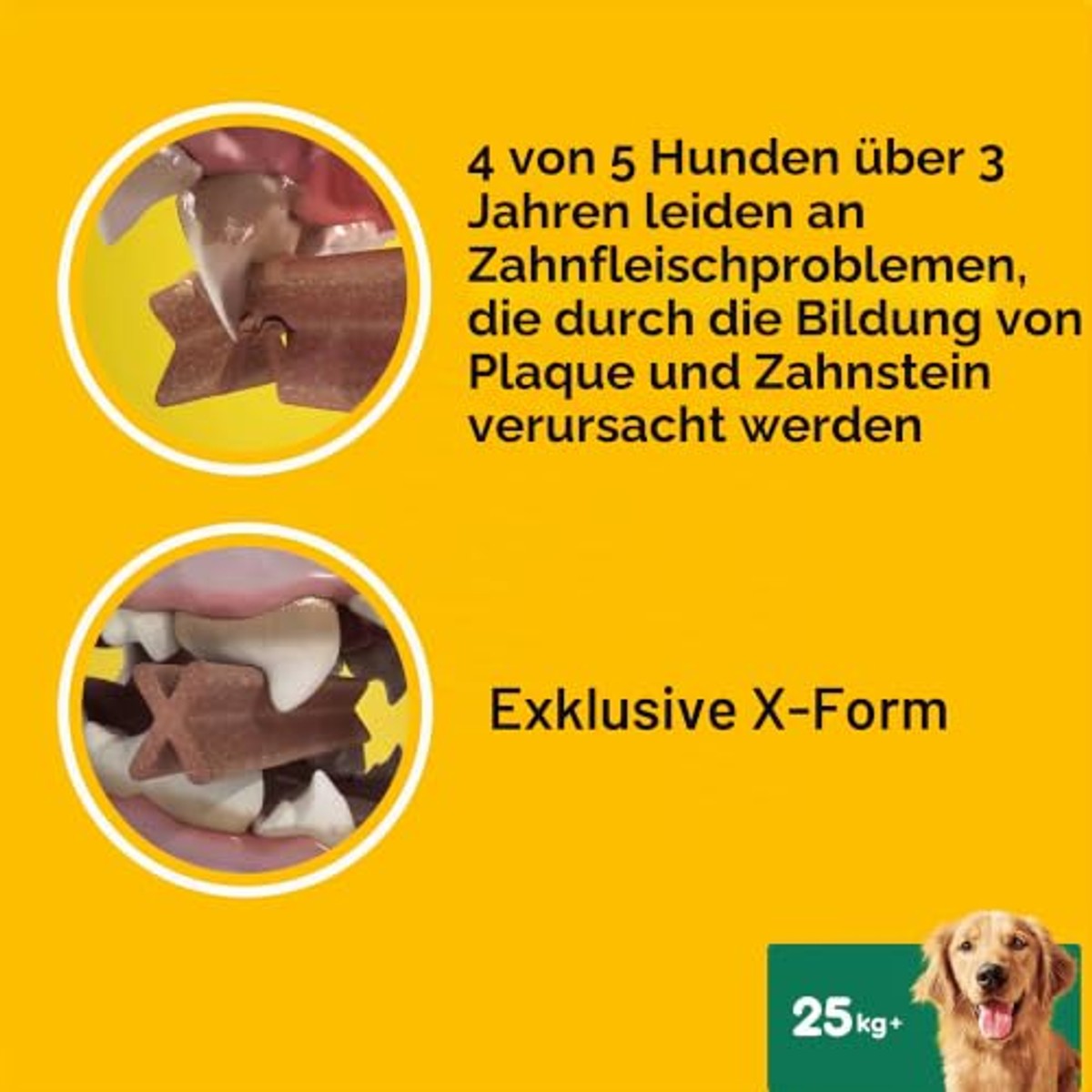 Pedigree Dentastix Fresh 84 Snack voor mondhygiëne (grote hond > 25 kg) 810 g 21 stuks - 4 verpakkingen van 21 stuks (in totaal 84 stuks) – Pedigree