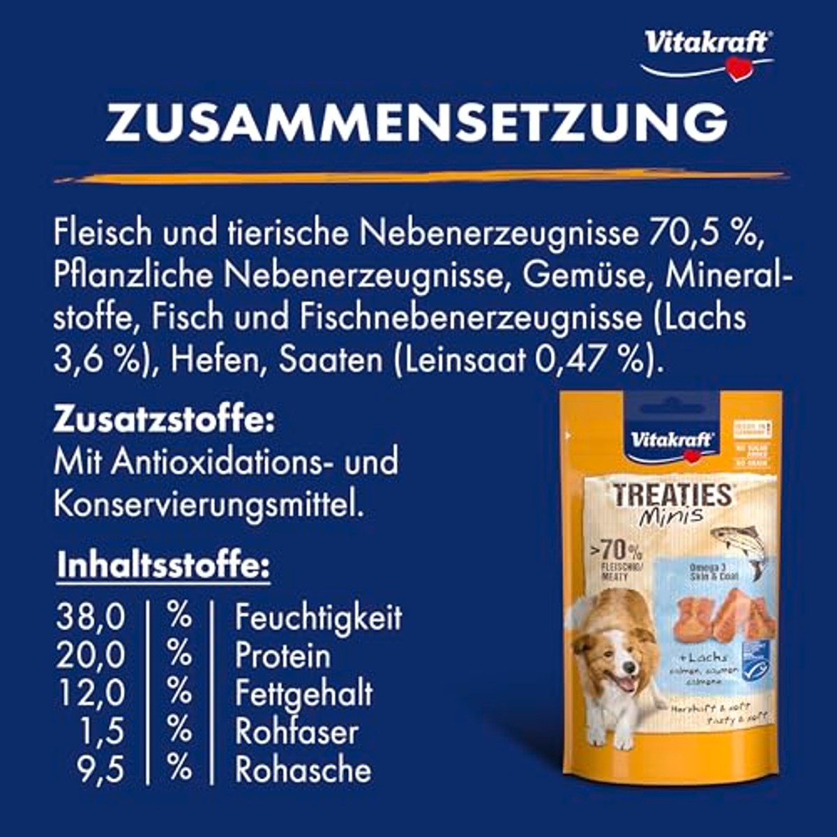 Vitakraft Treaties Minis hondensnack zalm 8 x 48 g - 3-pack