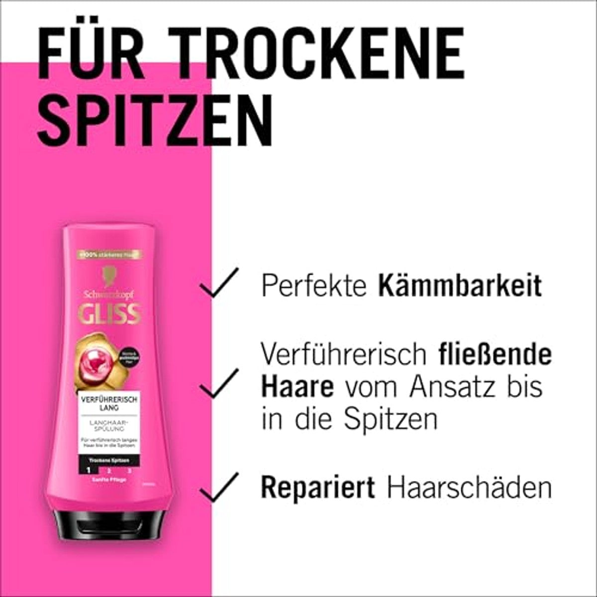Gliss Kur Conditioner Verleidelijk Lang 6 x 200 ml - Voordeelverpakking