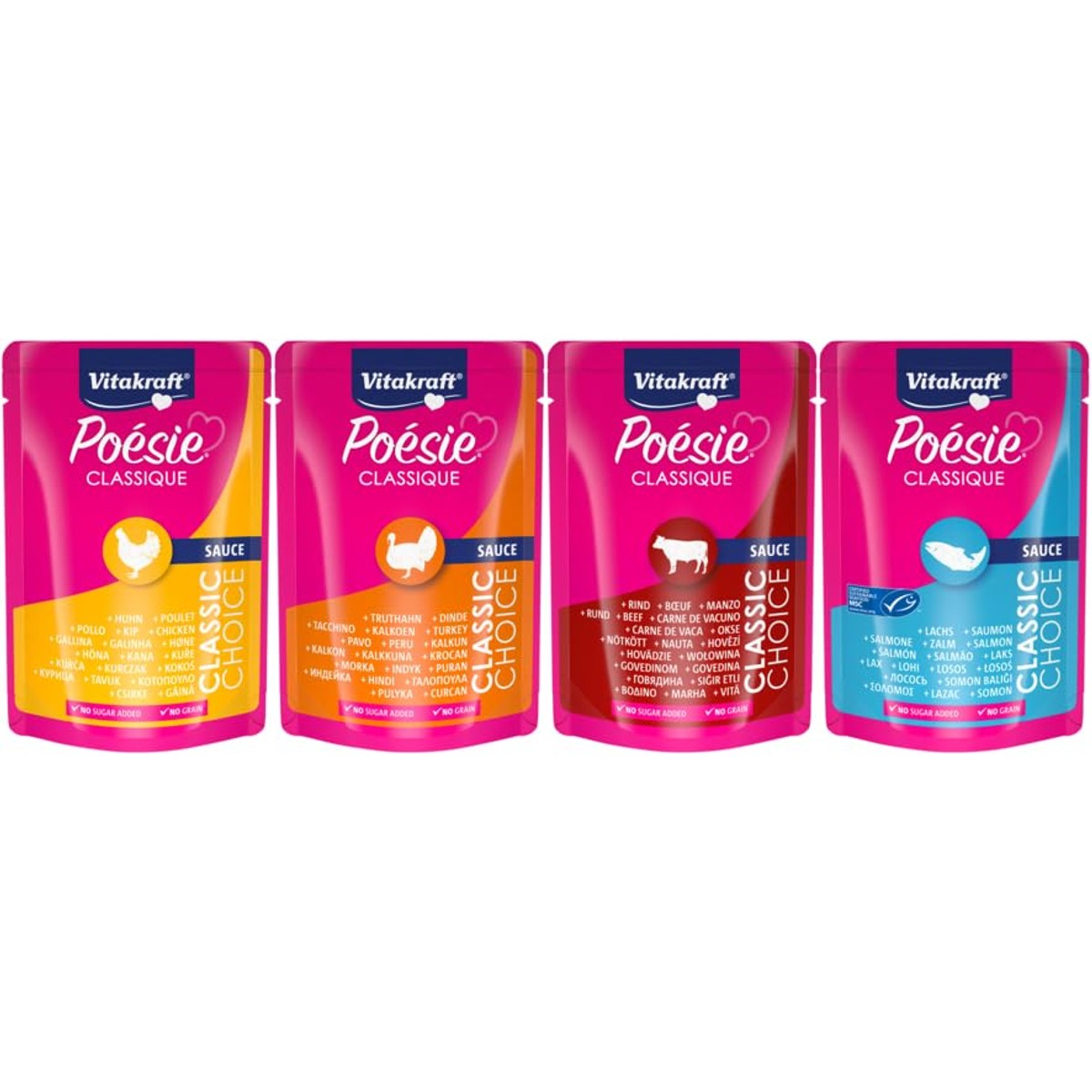Vitakraft Poésie Classique natvoer kattenvoer gemengd 12 x 85 g - 3-pack