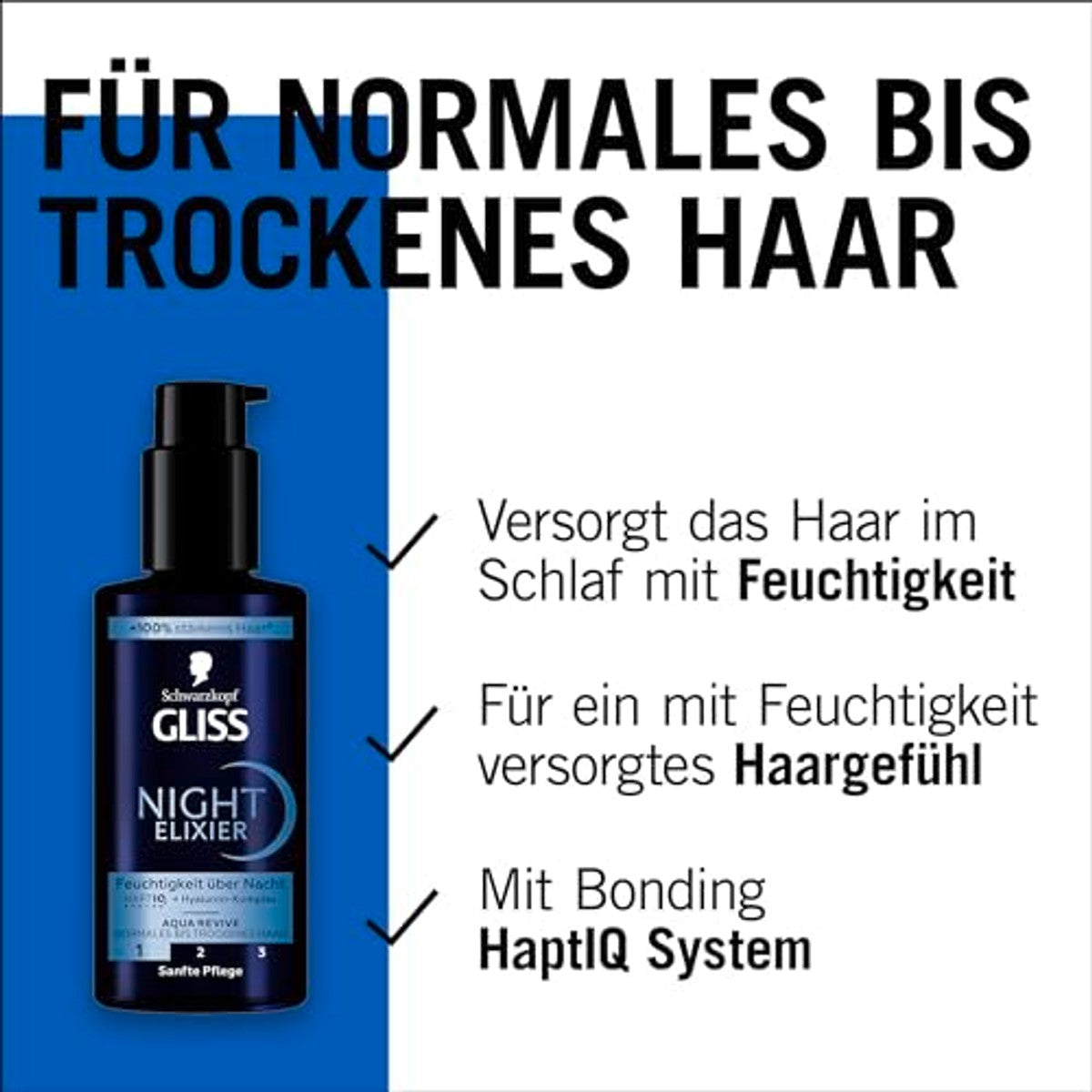 Gliss Night Elixier Aqua Revive Haarserum 100 ml – Gliss
