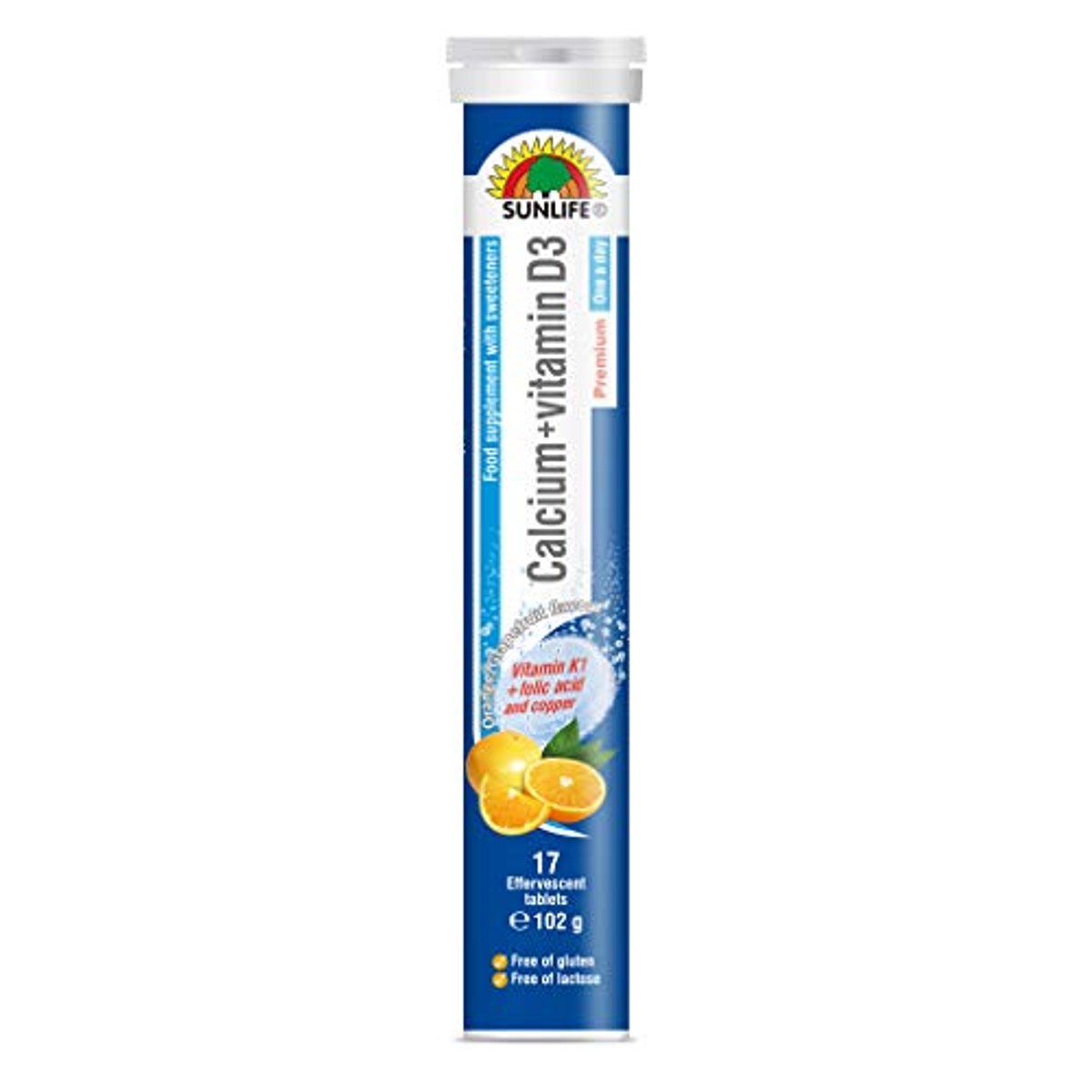 Sunlife Calcium + D3 bruistabletten hoge dosis 17 bruistabletten (verpakking van 4) – Sunlife