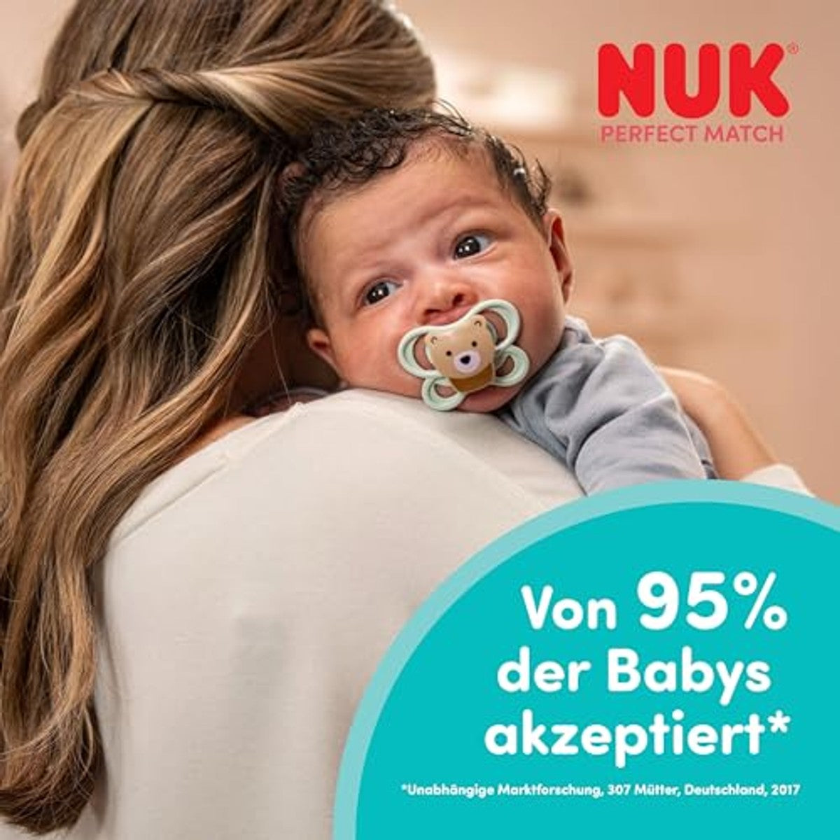 NUK Perfect Match Air Fopspeen 0-6 maanden vos/beer 2 stuks – NUK