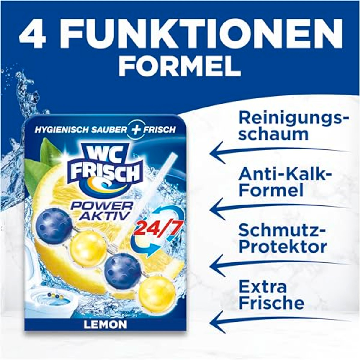 WC-Frisch Kraft Aktiv Geurspoeler Lemon 10 stuks – WC-Frisch