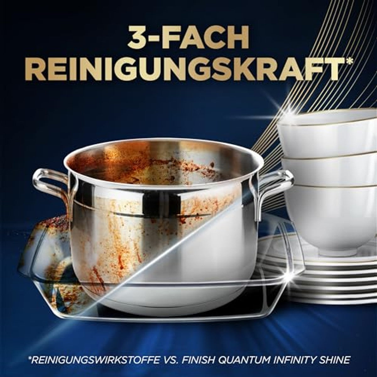 Finish Ultimate Plus Infinity Shine Citrus Vaatwastabletten voor intensieve reiniging tegen hardnekkige vlekken, sterke vetoplossingskracht en glans met beschermschild, 105 capsules – Finish