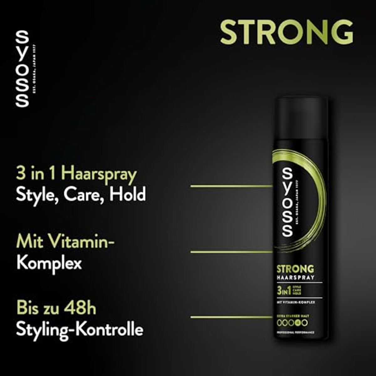 Syoss Haarspray Strong houdgraad 4 3 x 400 ml - Voordeelverpakking