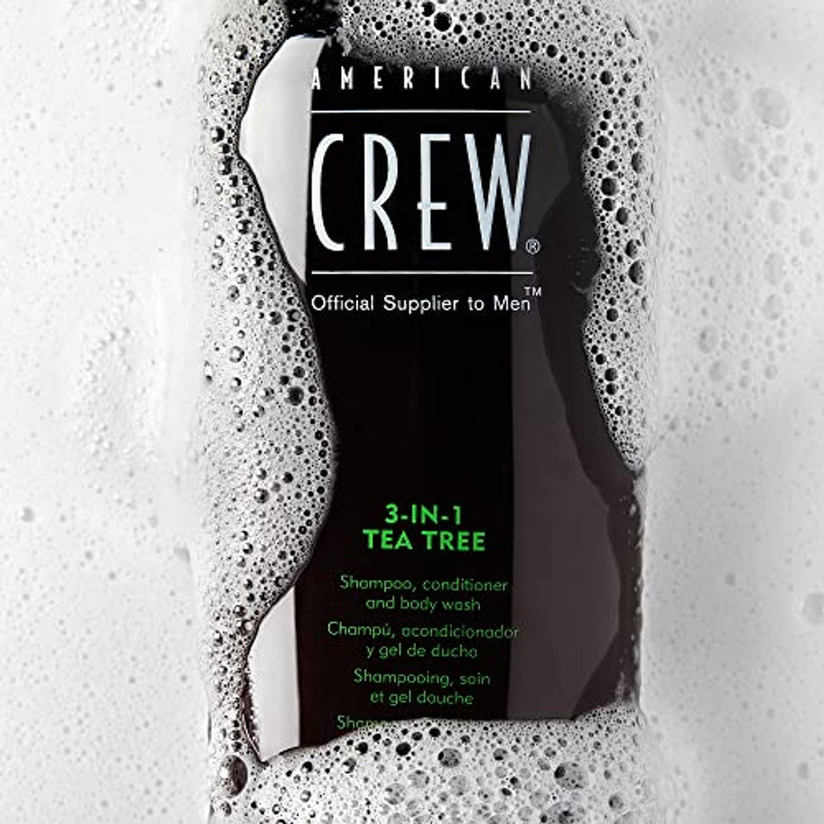 American Crew 3-in-1 Tea Tree Shampoo, Conditioner & Douchegel 450 ml & Alternator Spray - 3-pack