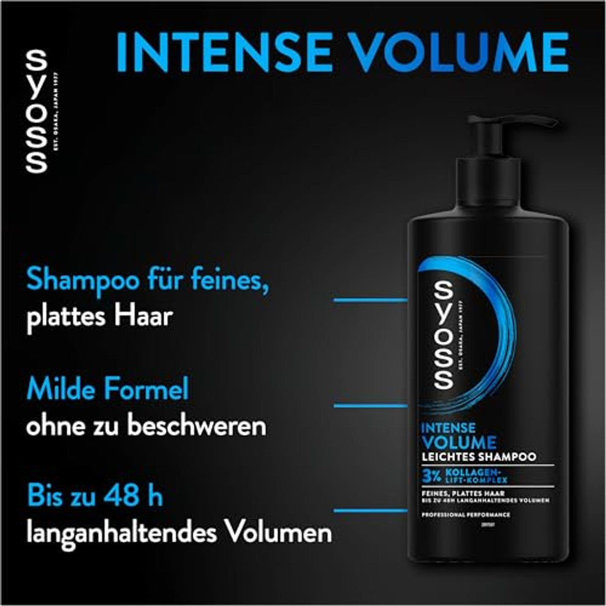 Syoss Intense Volume Shampoo 6 x 440 ml - Voordeelverpakking