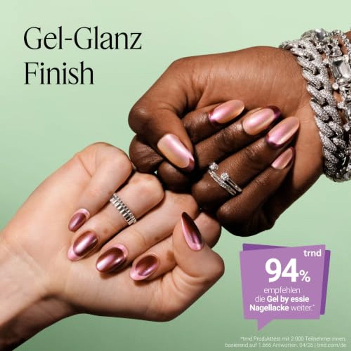 Gel by Essie Nagellak, langdurige nagellak, professionele nagellak, manicure zonder uv-licht en tot 15 dagen houdbaar, Liquid Diamonds collectie, kleur: Frost Yourself, 13,5 ml – essie