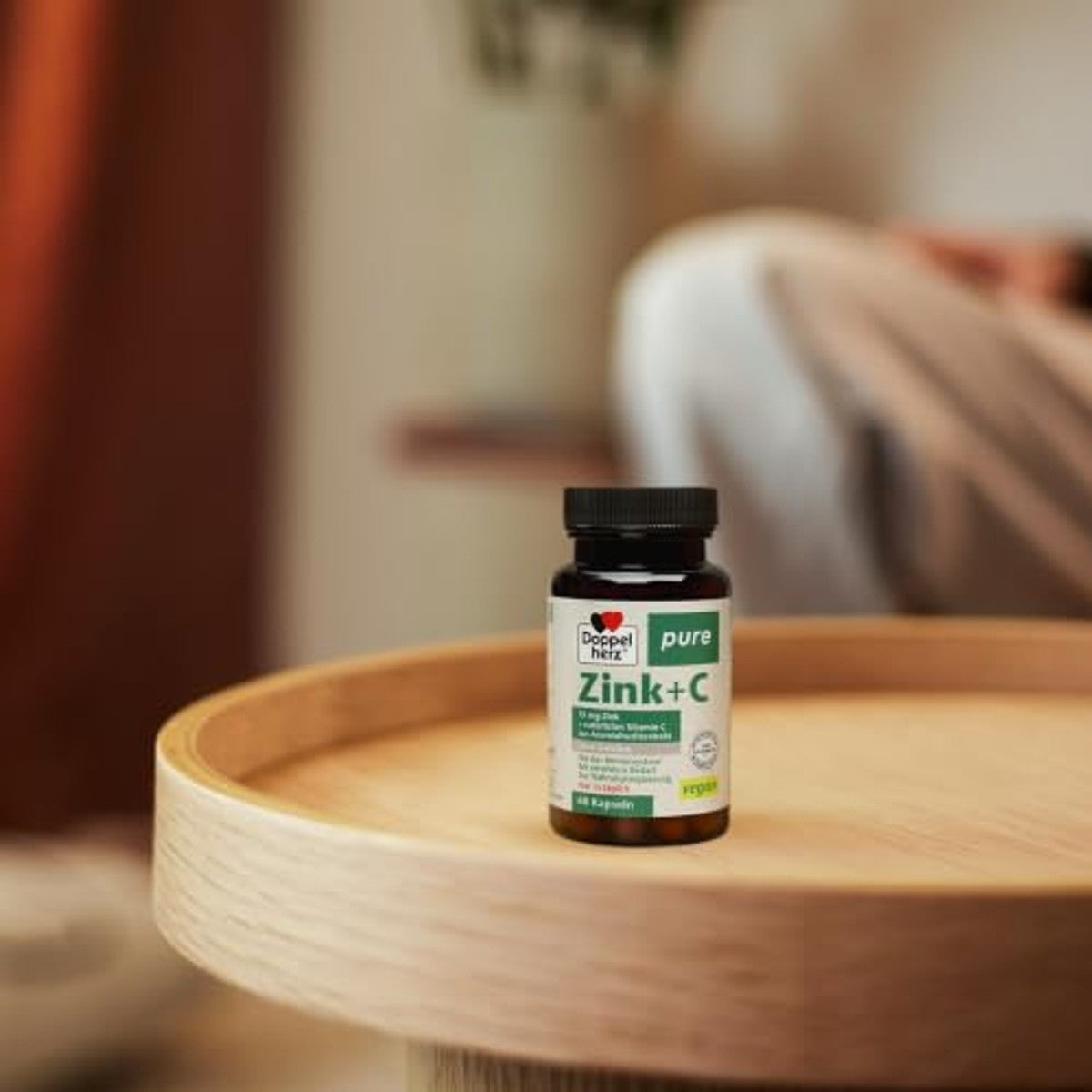 Doppelherz Pure Zink + C Voedingssupplement 60 Veganistische Capsules - 6-pack