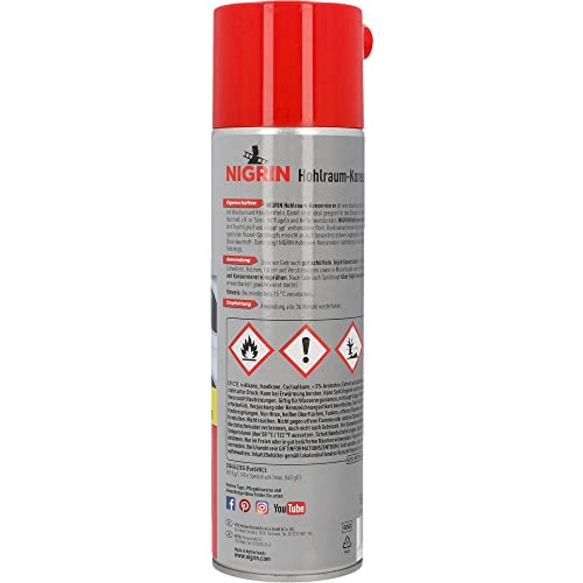 NIGRIN 74065 Anti-corrosie-spray voor holtes 6 x 500 ml - Voordeelverpakking
