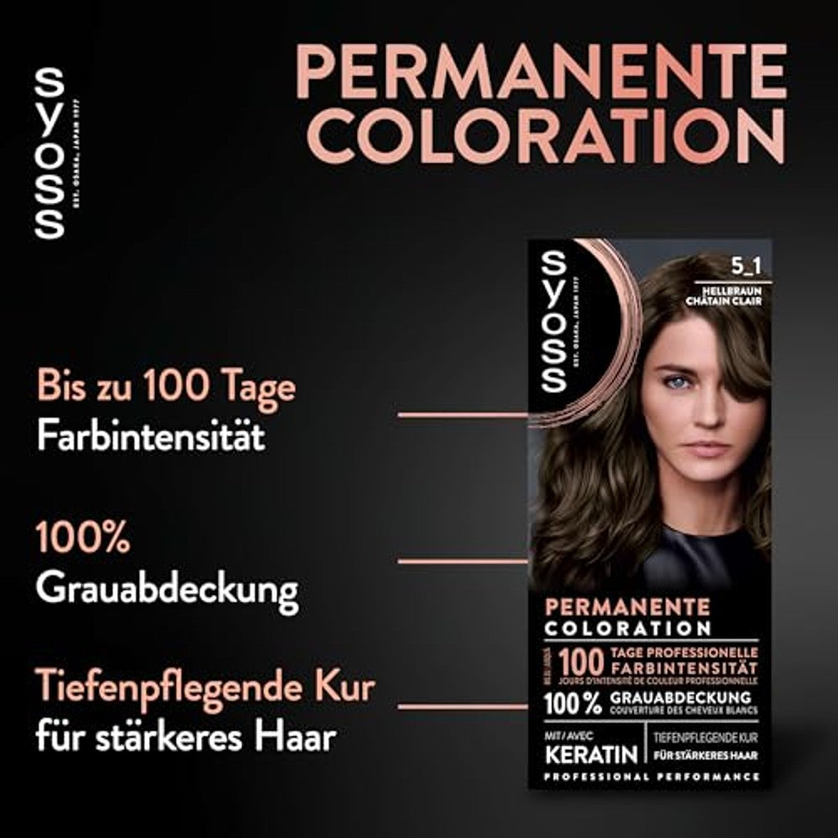 Syoss Coloration 5_1 lichtbruin 6 x 115 ml - Voordeelverpakking