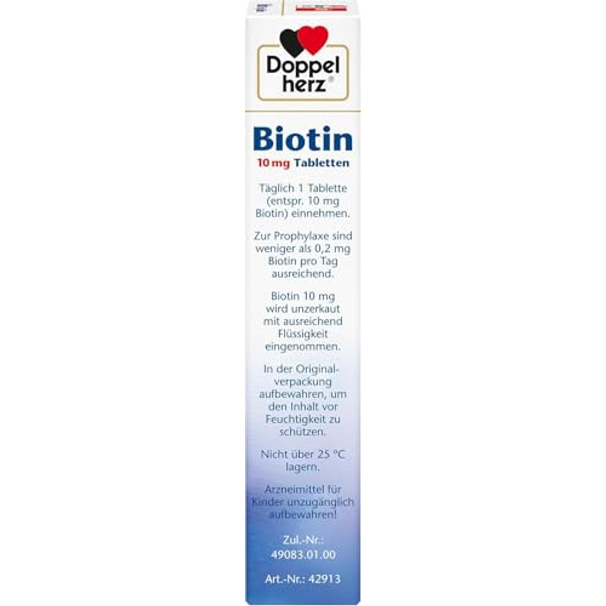 Doppelherz Biotine 10 mg 30 Tabletten - ter Voorkoming van Biotinegebrek - 3-pack