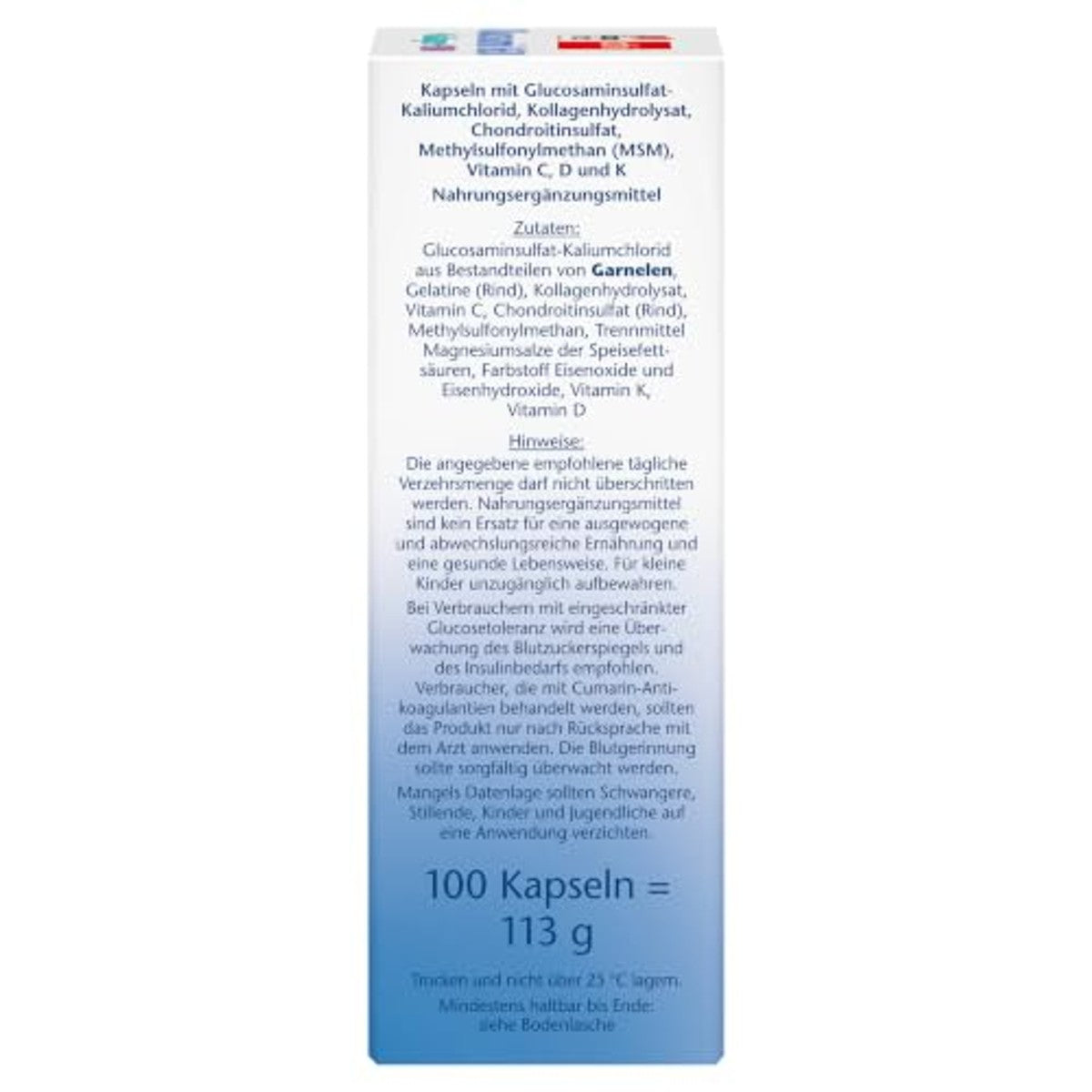 Doppelherz Glucosamine 1650 + Collageen + MSM 100 Capsules - 3-pack