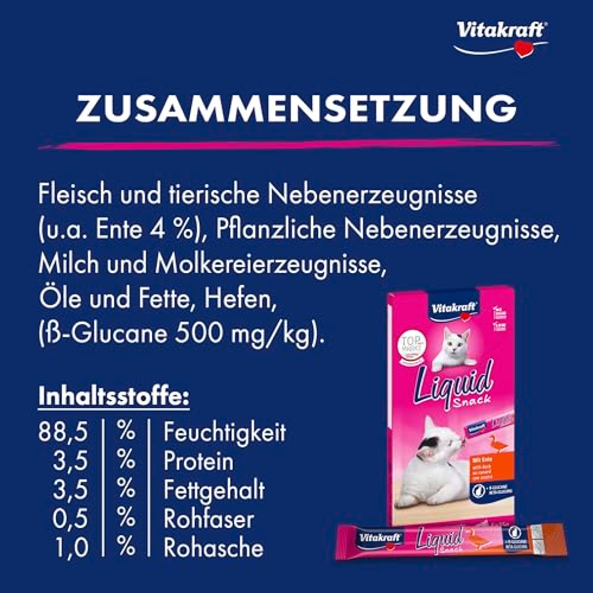 Vloeibare snackeend + bèta-glucanen, 1 pak (1 x 6 zakjes) – Vitakraft