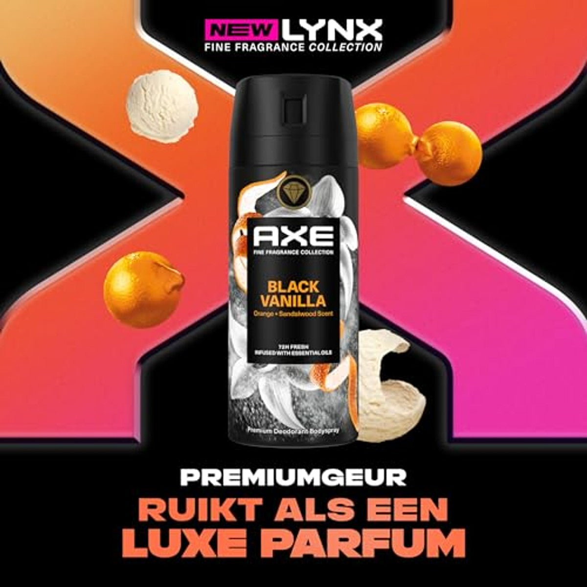 Axe Black Vanilla Premium Bodyspray 150 ml (verpakking van 2) – Axe