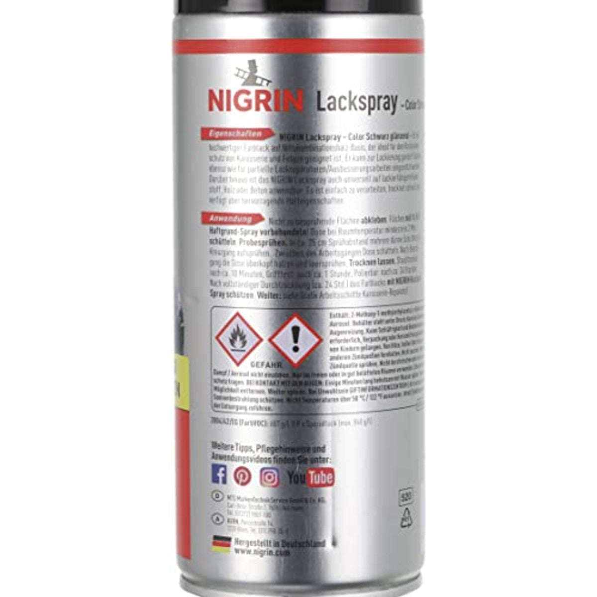 Nigrin 74113 Lakspray zwart glanzend 400 ml – foto 5
