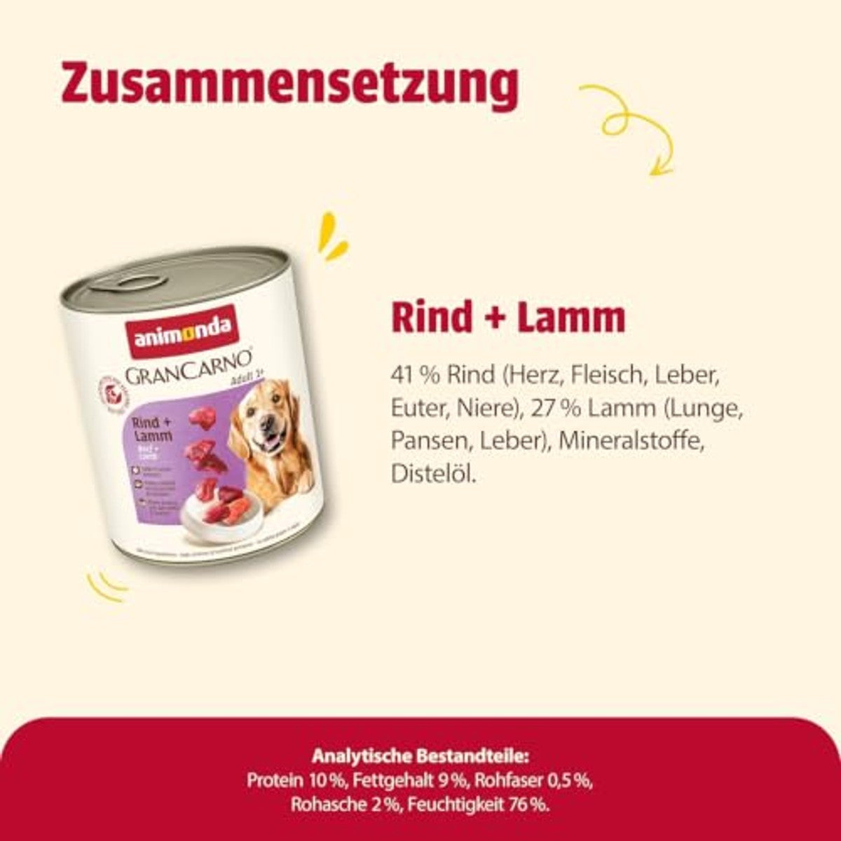 Grancarno natvoer hondenvoer volwassen honden - 3-pack