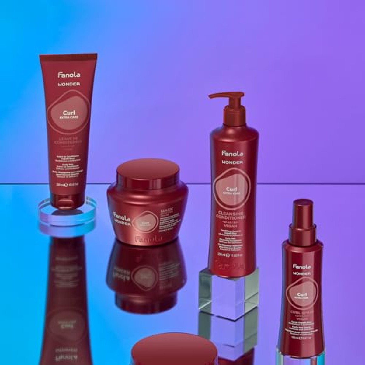 Fanola Wonder Curl Conditioner Zonder Uitspoelen 1000 ml - 3-pack