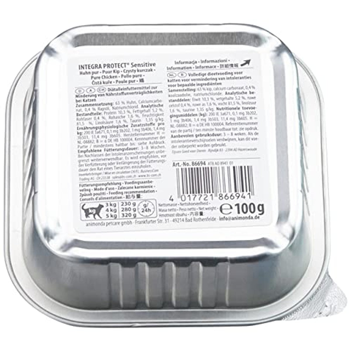 animonda Integra Protect dieet kattenvoer kalkoen + aardappel 16 x 100 g - 6-pack