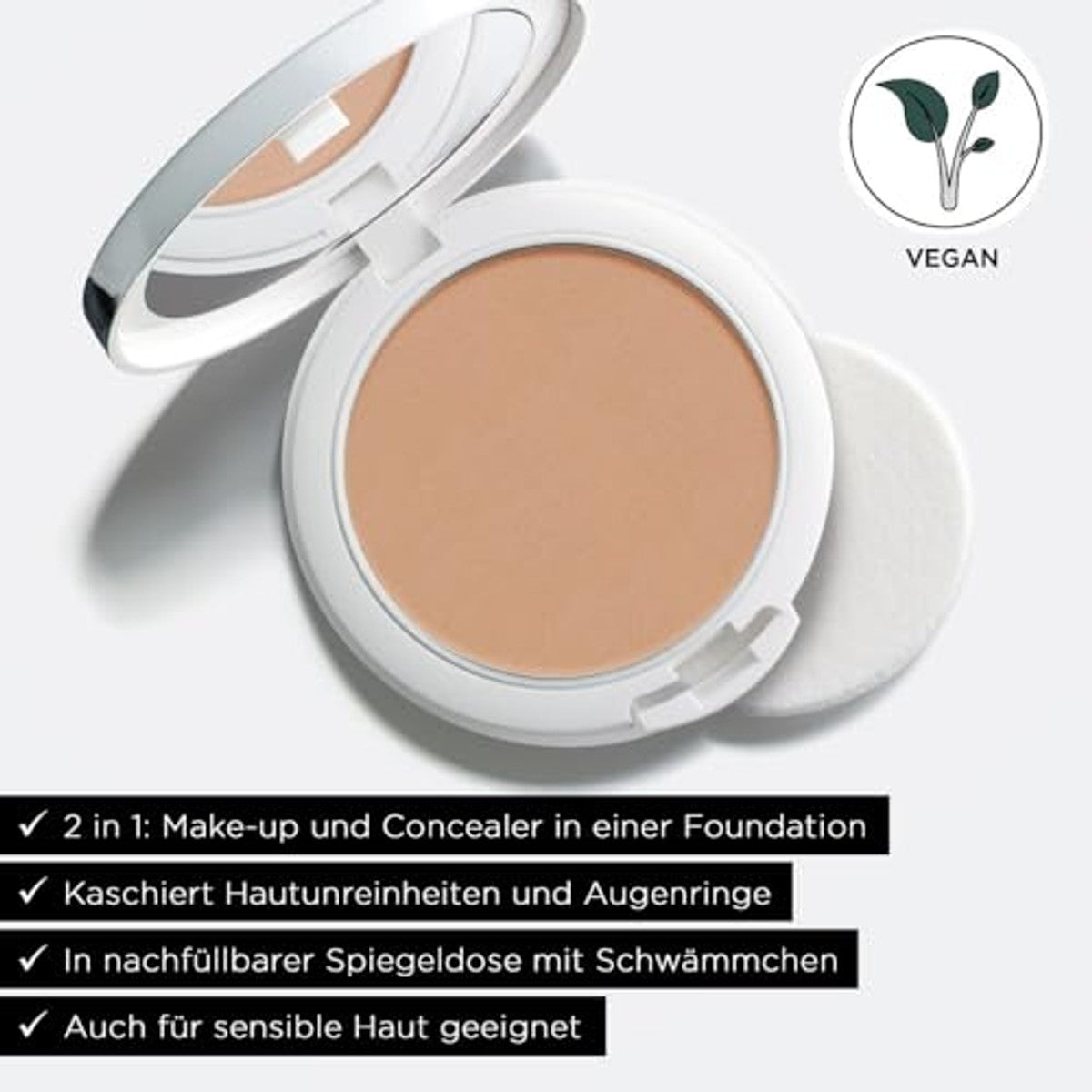 ARTDECO All In One Cream Foundation | Rijke en romige compacte foundation met semi-matte afwerking, 1 x 11 g – Artdeco