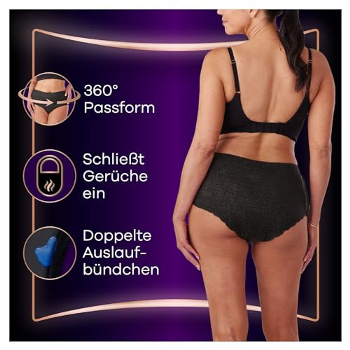 Always Discreet Boutique incontinentie slipjes zwart L 8 stuks – Always Discreet