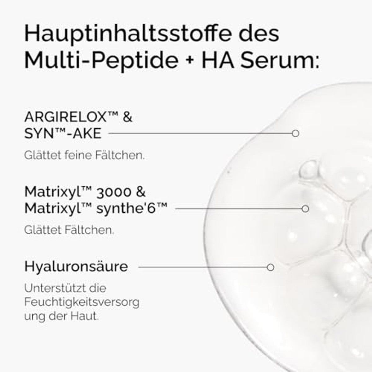 The Ordinary Multi-peptiden + HA serum met meerdere peptiden en hyaluronzuur, anti-aging formule voor kraaienvoeten, elasticiteit en sterkte, 30 ml