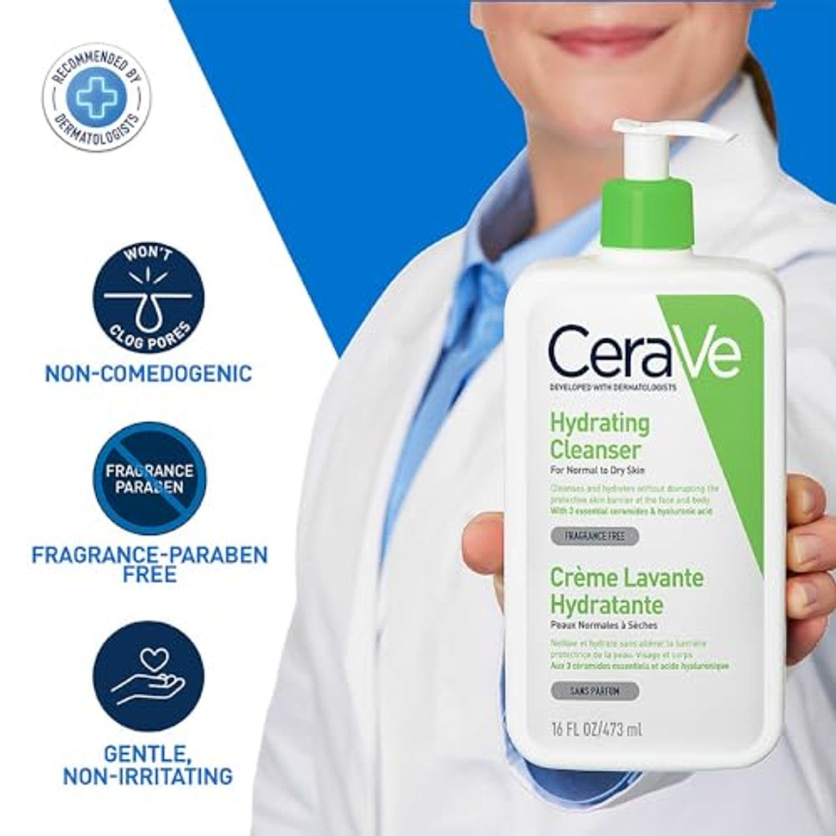 CeraVe Milde Reinigingslotion voor Gezicht en Lichaam 473 ml