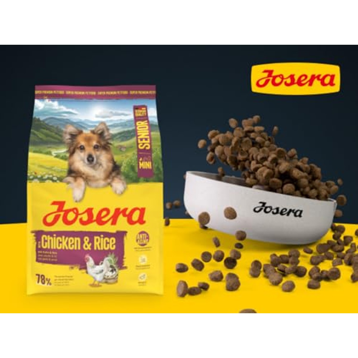 Josera Mini Senior Droogvoer Hond Kip & Rijst 3 kg - 6-pack