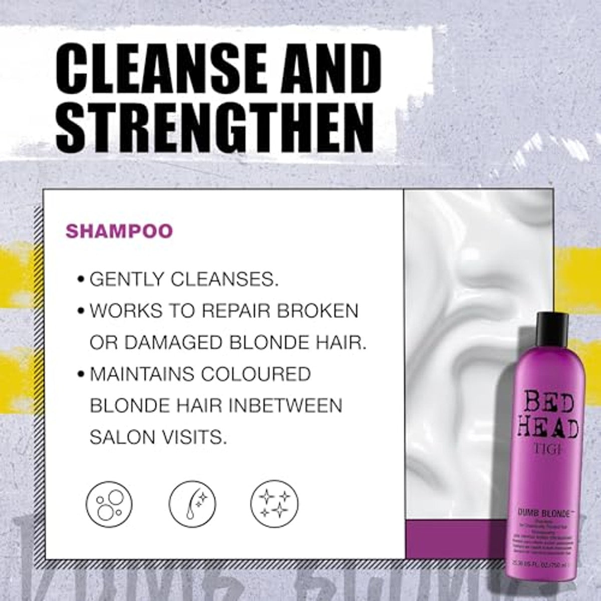 TIGI Bed Head Dumb Blonde Shampoo 750 ml - 6-pack