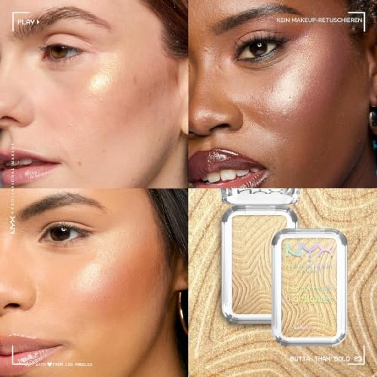 NYX PROFESSIONAL MAKEUP Buttermelt Highlighter Butta Than Gold 5 g - 6 stuks