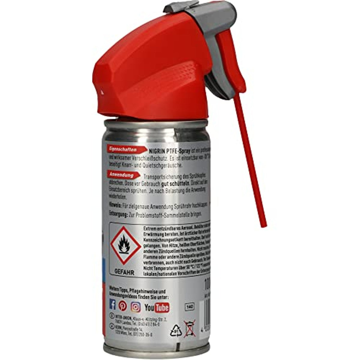 NIGRIN PTFE-spray synthetisch smeermiddel 100 ml – NIGRIN